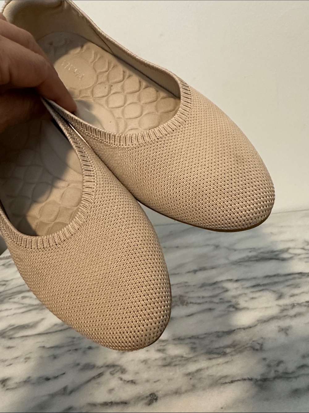 VIVAIA Women's Beige Knit Ballet Flats size 37.5 - Picture 9 of 11